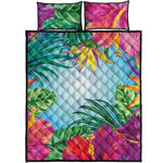 Hawaiian Aloha Flower Print Quilt Bed Set