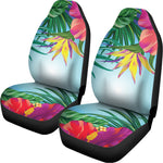 Hawaiian Aloha Flower Print Universal Fit Car Seat Covers