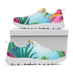 Hawaiian Aloha Flower Print White Sneakers