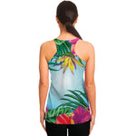Hawaiian Aloha Flower Print Women's Racerback Tank Top