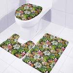 Hawaiian Aloha Tropical Pattern Print 3 Piece Bath Mat Set
