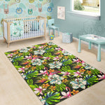 Hawaiian Aloha Tropical Pattern Print Area Rug GearFrost