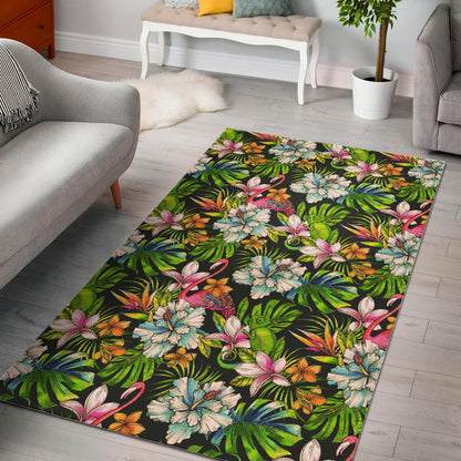 Hawaiian Aloha Tropical Pattern Print Area Rug GearFrost