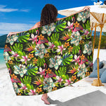 Hawaiian Aloha Tropical Pattern Print Beach Sarong Wrap