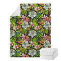 Hawaiian Aloha Tropical Pattern Print Blanket