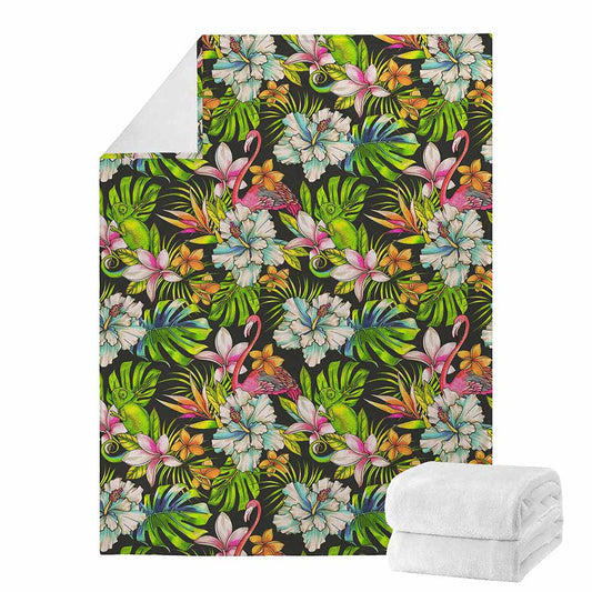 Hawaiian Aloha Tropical Pattern Print Blanket