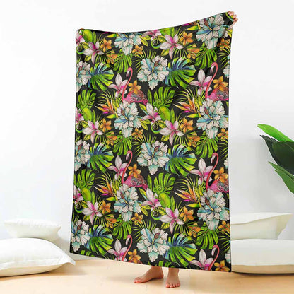 Hawaiian Aloha Tropical Pattern Print Blanket
