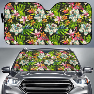 Hawaiian Aloha Tropical Pattern Print Car Sun Shade GearFrost