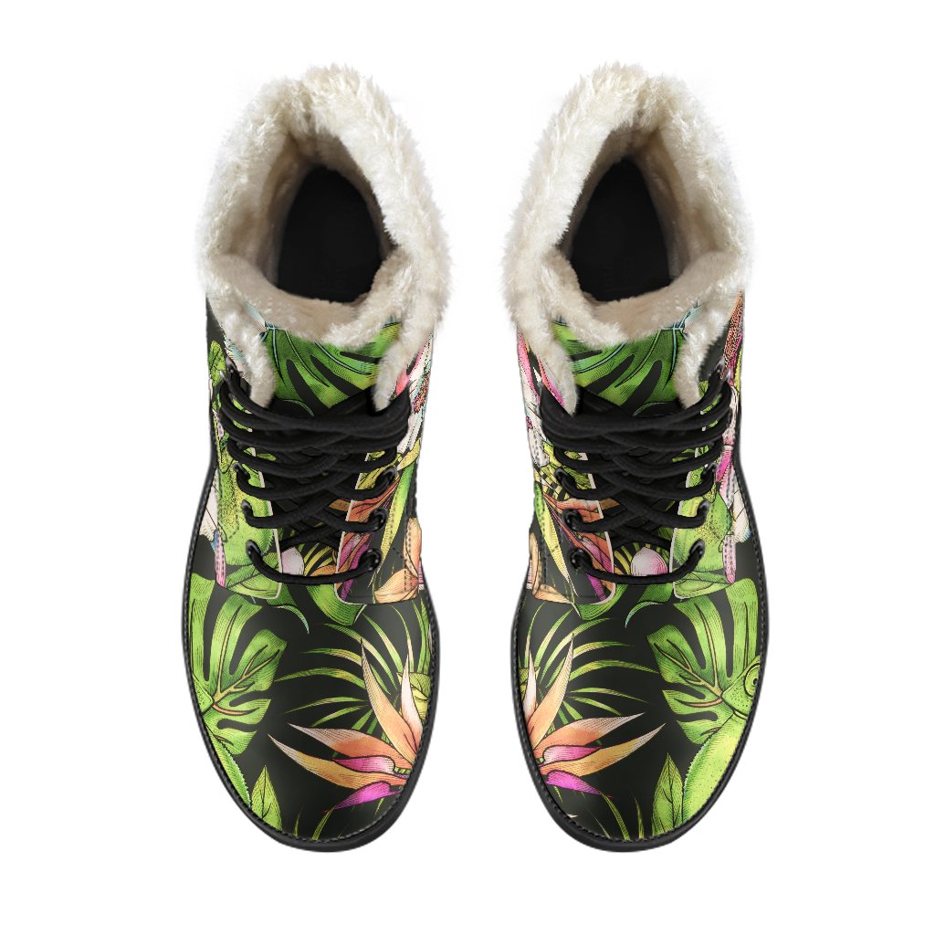 Hawaiian Aloha Tropical Pattern Print Comfy Boots GearFrost