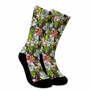 Hawaiian Aloha Tropical Pattern Print Crew Socks