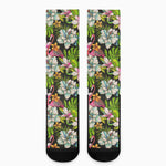 Hawaiian Aloha Tropical Pattern Print Crew Socks