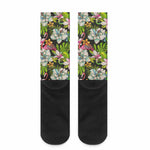 Hawaiian Aloha Tropical Pattern Print Crew Socks