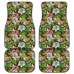 Hawaiian Aloha Tropical Pattern Print Front and Back Car Floor Mats