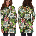 Hawaiian Aloha Tropical Pattern Print Hoodie Dress GearFrost