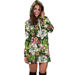 Hawaiian Aloha Tropical Pattern Print Hoodie Dress GearFrost