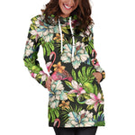 Hawaiian Aloha Tropical Pattern Print Hoodie Dress GearFrost