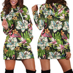 Hawaiian Aloha Tropical Pattern Print Hoodie Dress GearFrost