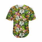 Hawaiian Aloha Tropical Pattern Print Men's Baseball Jersey