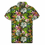 Hawaiian Aloha Tropical Pattern Print Men's Short Sleeve Shirt