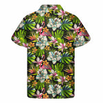 Hawaiian Aloha Tropical Pattern Print Men's Short Sleeve Shirt