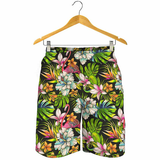 Hawaiian Aloha Tropical Pattern Print Men's Shorts