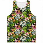 Hawaiian Aloha Tropical Pattern Print Men's Tank Top
