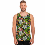 Hawaiian Aloha Tropical Pattern Print Men's Tank Top