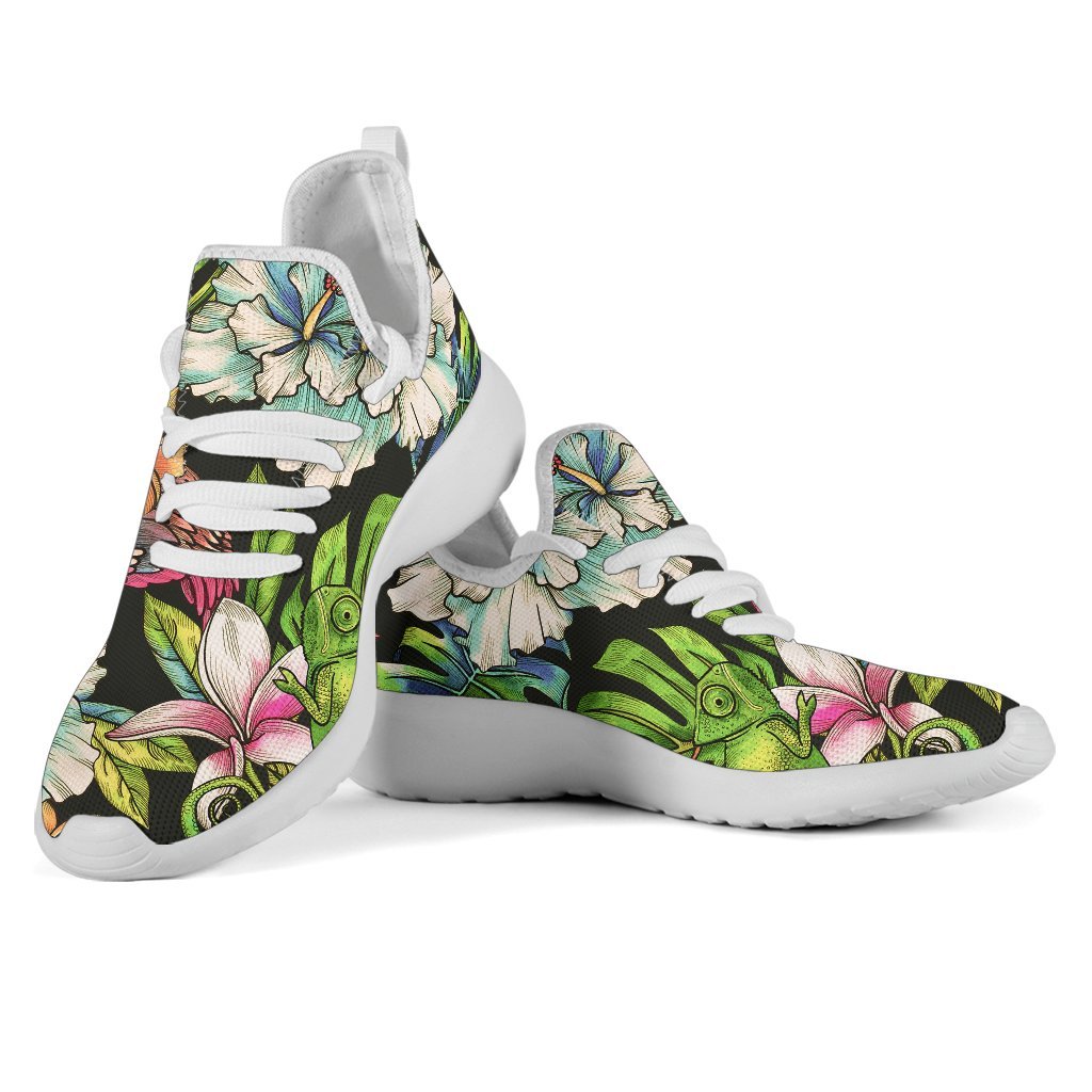 Hawaiian Aloha Tropical Pattern Print Mesh Knit Shoes GearFrost