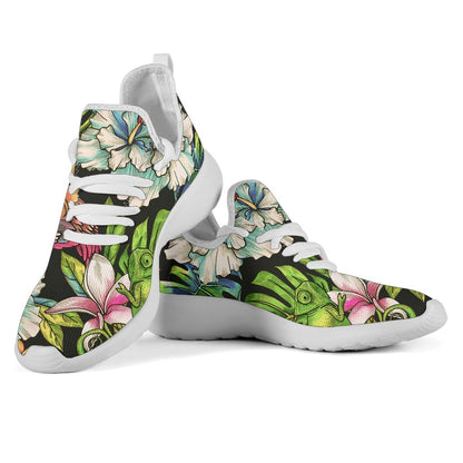 Hawaiian Aloha Tropical Pattern Print Mesh Knit Shoes GearFrost