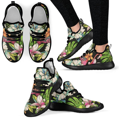 Hawaiian Aloha Tropical Pattern Print Mesh Knit Shoes GearFrost