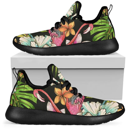 Hawaiian Aloha Tropical Pattern Print Mesh Knit Shoes GearFrost