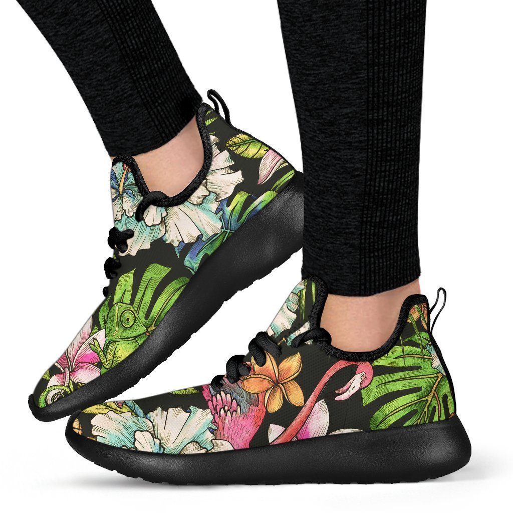 Hawaiian Aloha Tropical Pattern Print Mesh Knit Shoes GearFrost