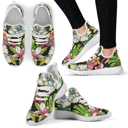 Hawaiian Aloha Tropical Pattern Print Mesh Knit Shoes GearFrost