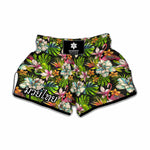 Hawaiian Aloha Tropical Pattern Print Muay Thai Boxing Shorts