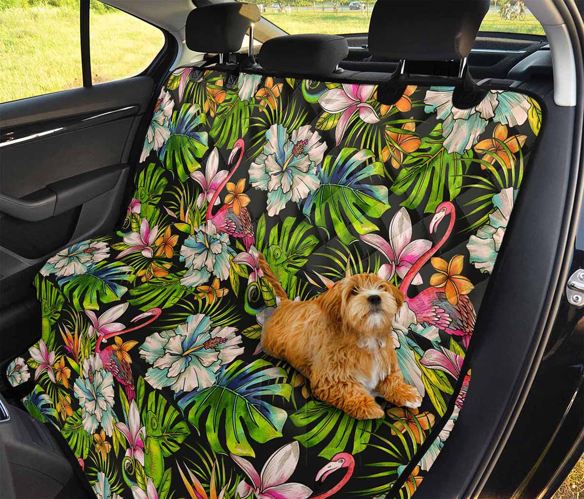 Hawaiian Aloha Tropical Pattern Print Pet Car Back Seat Cover