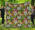 Hawaiian Aloha Tropical Pattern Print Quilt