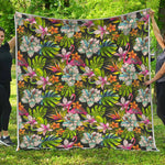 Hawaiian Aloha Tropical Pattern Print Quilt