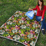 Hawaiian Aloha Tropical Pattern Print Quilt