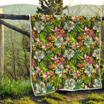 Hawaiian Aloha Tropical Pattern Print Quilt