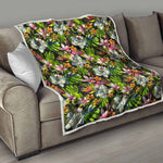 Hawaiian Aloha Tropical Pattern Print Quilt