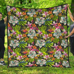Hawaiian Aloha Tropical Pattern Print Quilt