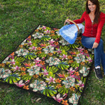 Hawaiian Aloha Tropical Pattern Print Quilt