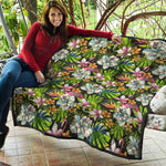 Hawaiian Aloha Tropical Pattern Print Quilt
