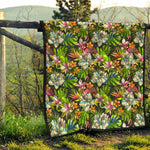 Hawaiian Aloha Tropical Pattern Print Quilt