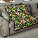 Hawaiian Aloha Tropical Pattern Print Quilt