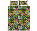 Hawaiian Aloha Tropical Pattern Print Quilt Bed Set