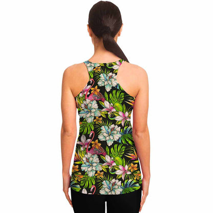 Hawaiian Aloha Tropical Pattern Print Women's Racerback Tank Top
