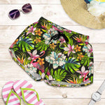 Hawaiian Aloha Tropical Pattern Print Women's Shorts