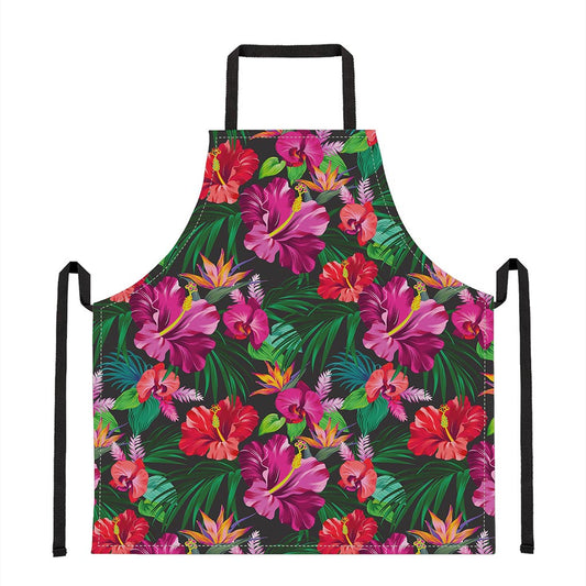Hawaiian Floral Flowers Pattern Print Apron