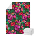 Hawaiian Floral Flowers Pattern Print Blanket